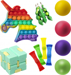 Set 13 Jucarii Zenuk and reg - Fidget Toys Marble Mesh Antistres Multicolor 