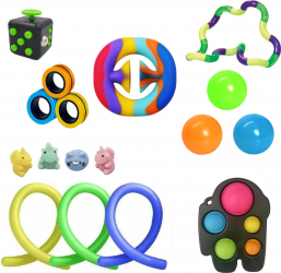 Set 17 Jucarii Zenuk and reg - Fidget Toys Anti-stres Anti-anxietate Multicolor 