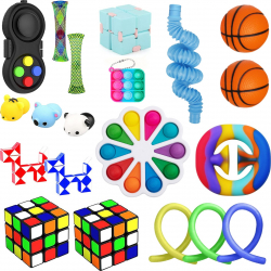Set 20 jucarii Zenuk and reg - Fidget Toys Senzorial ADHD Antistres Multicolor 