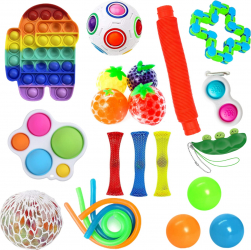 Set 21 Jucarii Zenuk and reg - Fidget Toys Pachet de Jucarii Anti-stres si Anti-anxietate Pentru Copii Multicolor 