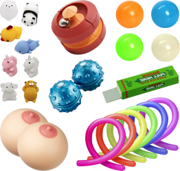 Set 23 Jucarii Cadou Pentru Majorat Zenuk and reg - Minge Antistres Squishy Mushy Senzoriale Noodles Multicolor 