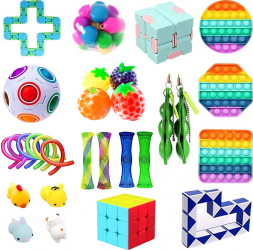 Set 29 Jucarii Zenuk and reg - Fidget Toys Amelioreaza Stresul si Anxietatea Multicolor 