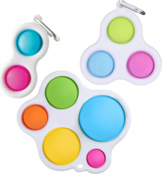 Set 3 Jucarii Simple Dimple Zenuk and reg - Fidget Toys Senzorial Antistres Multicolor 