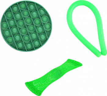 Set 3 jucarii Zenuk and reg - Pop It Monkey Noodle Marble Mesh Fidget toys Anti-stres Verde 