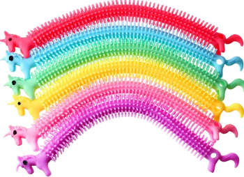 Set 6 jucarii Zenuk and reg - Unicorn Noodles Elastic Anti-Stres Anti-Anxietate Multicolor 