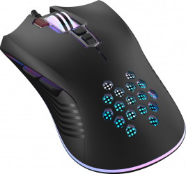 Mouse gaming cu fir XO-M3 iluminare RGB 800 - 3200 DPI functie shortcut Negru SHO2396 