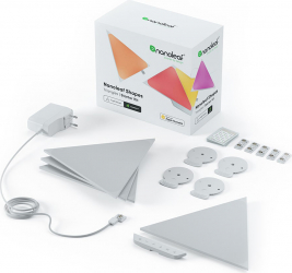 Kit Panouri luminoase Nanoleaf Shapes Triangles 16 Milioane culori Iluminare LED RGBW 320 lumeni 