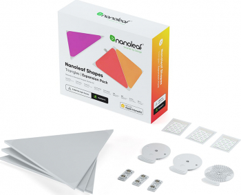 Kit Panouri luminoase Nanoleaf Shapes Triangles 16 Milioane culori Iluminare LED RGBW