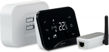 Termostat inteligent Salus iT500 Instalare wireless Butoane tactile Alb Negru