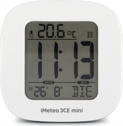 Mini statie meteo cu ceas digital si alarma 2.5 display LED Alb SHO2377