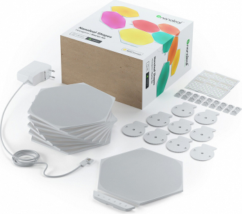 Kit 9 Panouri luminoase Nanoleaf Shapes Hexagons Tehnologie LED RGBW Cablu 2.5 m