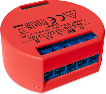 Releu inteligent pentru automatizari Shelly 1PM Wi-Fi 16 A Control aplicatie Rosu 