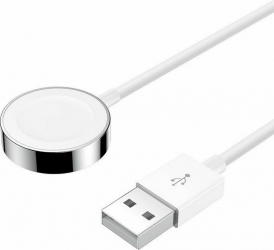 Incarcator magnetic wireless pentru Apple Watch 1-5 38-44 mm cablu 1.2 m Alb BBL2859