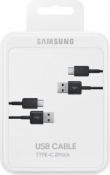 Set de 2 cabluri de date Samsung USB - USB C 1 5 m blister Negru BBL2837