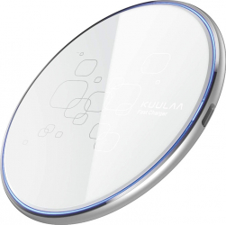 Incarcator inteligent wireless KUULAA FAST CHARGE cu incarcare rapida 15W alb 