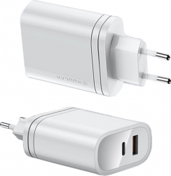 Incarcator retea 36w kullaa ultra fast charge USB 3.0 + USB Tip C 