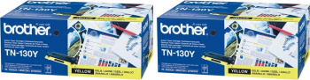 Pachet Cartus toner Brother Original 2x TN130Y Galben 3000 pagini 