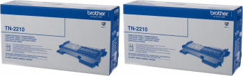 Pachet Cartus toner Brother Original 2x TN2210 Negru 2400 pagini 