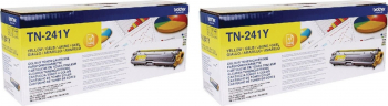 Pachet Cartus toner Brother Original 2x TN241Y Galben 2800 pagini 