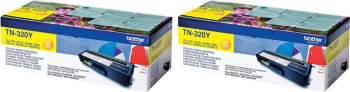 Pachet Cartus toner Brother Original 2x TN320Y Galben 3000 pagini