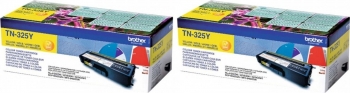 Pachet Cartus toner Brother Original 2x TN325Y Galben 7000 pagini 