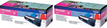 Pachet Cartus toner Brother Original 2x TN328M Magenta 12000 pagini 