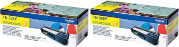 Pachet Cartus toner Brother Original 2x TN328Y Galben 12000 pagini 