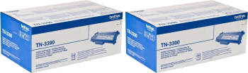 Pachet Cartus toner Brother Original 2x TN3390 Negru 24000 pagini 
