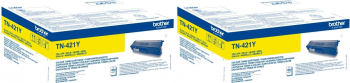 Pachet Cartus toner Brother Original 2x TN421Y Galben 3600 pagini 