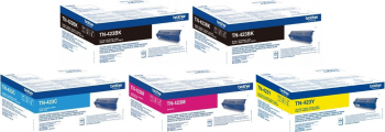 Pachet Cartus toner Brother Original 2x TN423BK Negru 1x TN423C Cyan TN423M Magenta TN423Y Galben 25000 pagini 