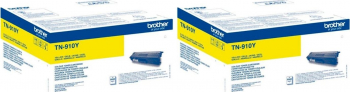 Pachet Cartus toner Brother Original 2x TN910Y Galben 18000 pagini 