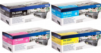 Pachet Cartus toner Brother Original TN326BK Negru TN326C Cyan TN326M Magenta TN326Y Galben 14500 pagini 