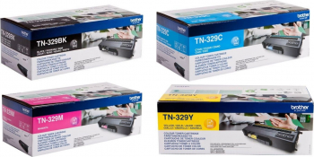 Pachet Cartus toner Brother Original TN329BK Negru TN329C Cyan TN329M Magenta TN329Y Galben 24000 pagini 