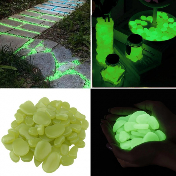 Pietricele fosforescente decorative glow verde deschis decor exterior si interior 100 g 