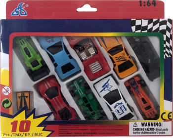 Set cu 9 modele de masinute pentru curse City Racer multicolor SHO2836 