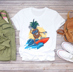 Tricou Personalizat Bumbac- Surfing Pineaple 