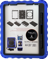 Husa de protectie din silicon dur pentru Apple iPad Air 4 2020 si iPad Pro 11 2018 curea atasabila suport tableta Albastru BBL1965 