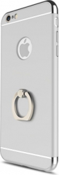 Husa de protectie pentru iPhone 6/6S Luxury Silver Plated cu Inel de sustinere 