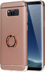 Husa de protectie pentru Samsung Galaxy S8 Luxury Rose-Gold Plated cu Inel de sustinere 