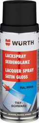 Lac spray negru matasos 9005 Wurth 
