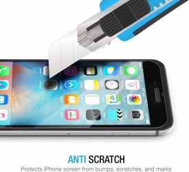 Pachet husa Apple iPhone 7 slim TPU transparenta cu folie de sticla gratis 