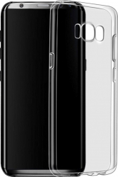 Pachet husa pentru Samsung Galaxy S8 Slim Silicon TPU Transparent cu folie de protectie gratis 