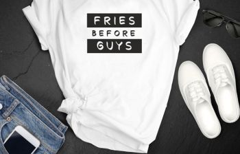 Tricou Personalizat Bumbac Dama -FRIES Before Guys 