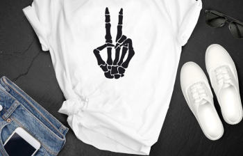 Tricou Personalizat Bumbac - Peace Skull 