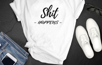 Tricou Personalizat Bumbac - Shit Happens 