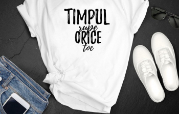 Tricou Personalizat Bumbac -Timpul rupe orice toc 