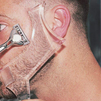 Pieptene Contur Barba and Mustata MyStyle and reg PRO / Sablon pentru Barba and Mustata ca la Salon - Transparent