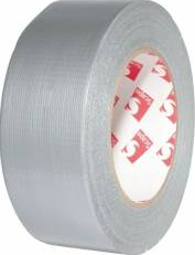 Banda adeziva cu insertie textila 50mm x 10m argintiu SMA 