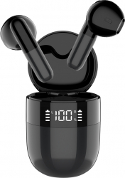 Casti Bluetooth Wireless MercanoPods Display Inteligent Smart Touch Control Handsfree Sunet Stereo HD Asistent Vocal IPX4 Gri