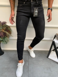 Blugi Conici simplii fara imprimeu TomasFashion Negru marimea 29 